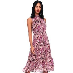 Lulu’s In My Dreams Mauve Midi Dress